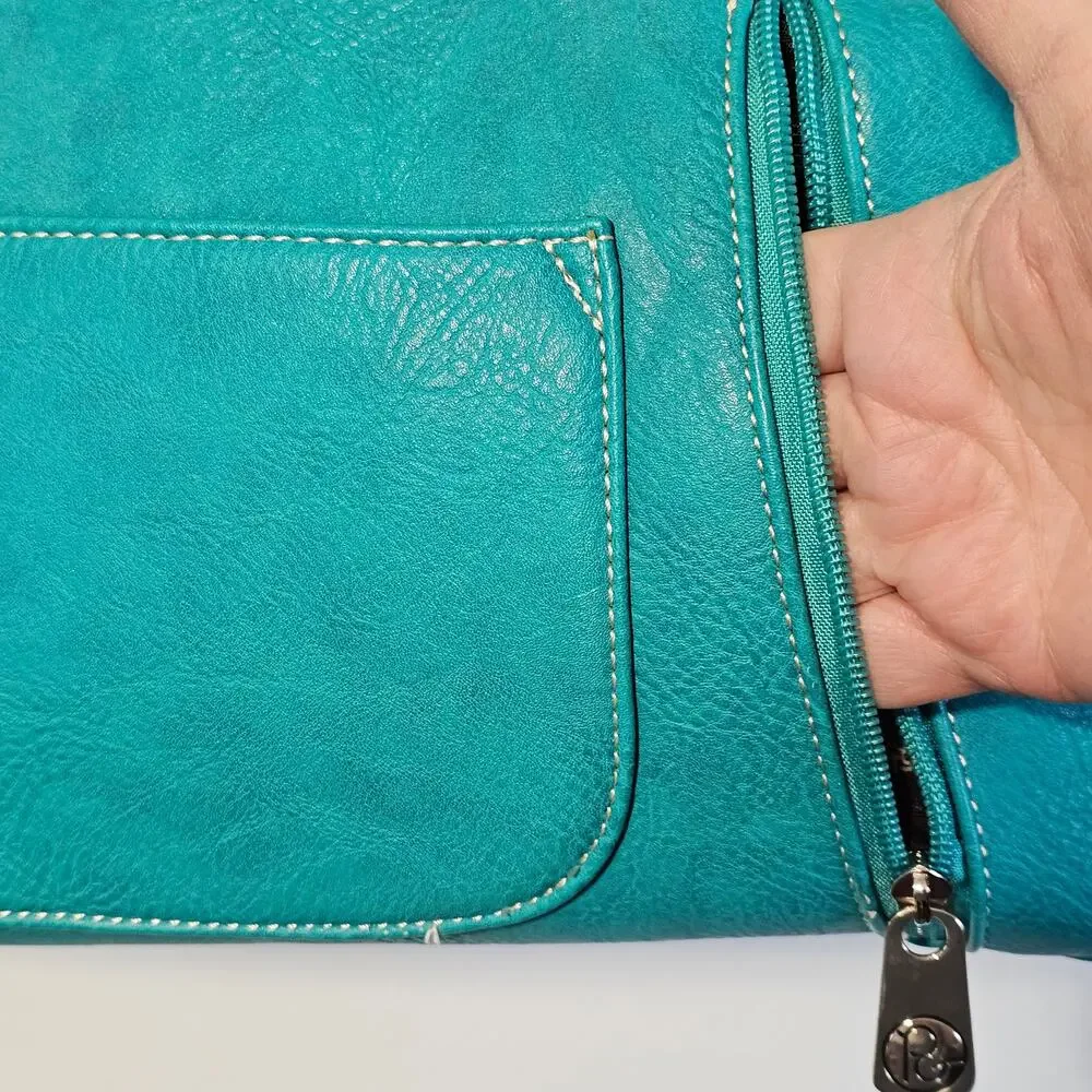 P & G Western Leather Concealed Carry Embroidered Steer Head Purse Handbag